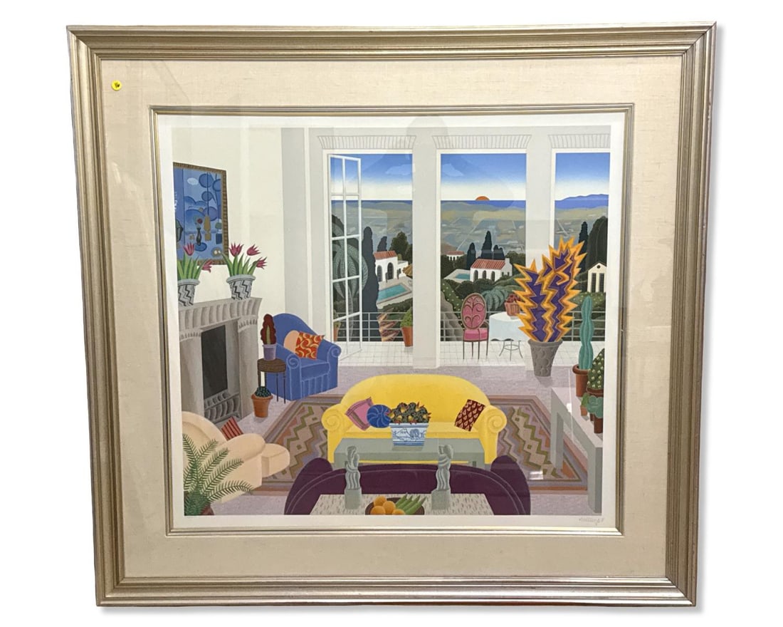 Signed Thomas McKnight (American, b. 1941) Bel Air Lithograph in Color (1 of 4)