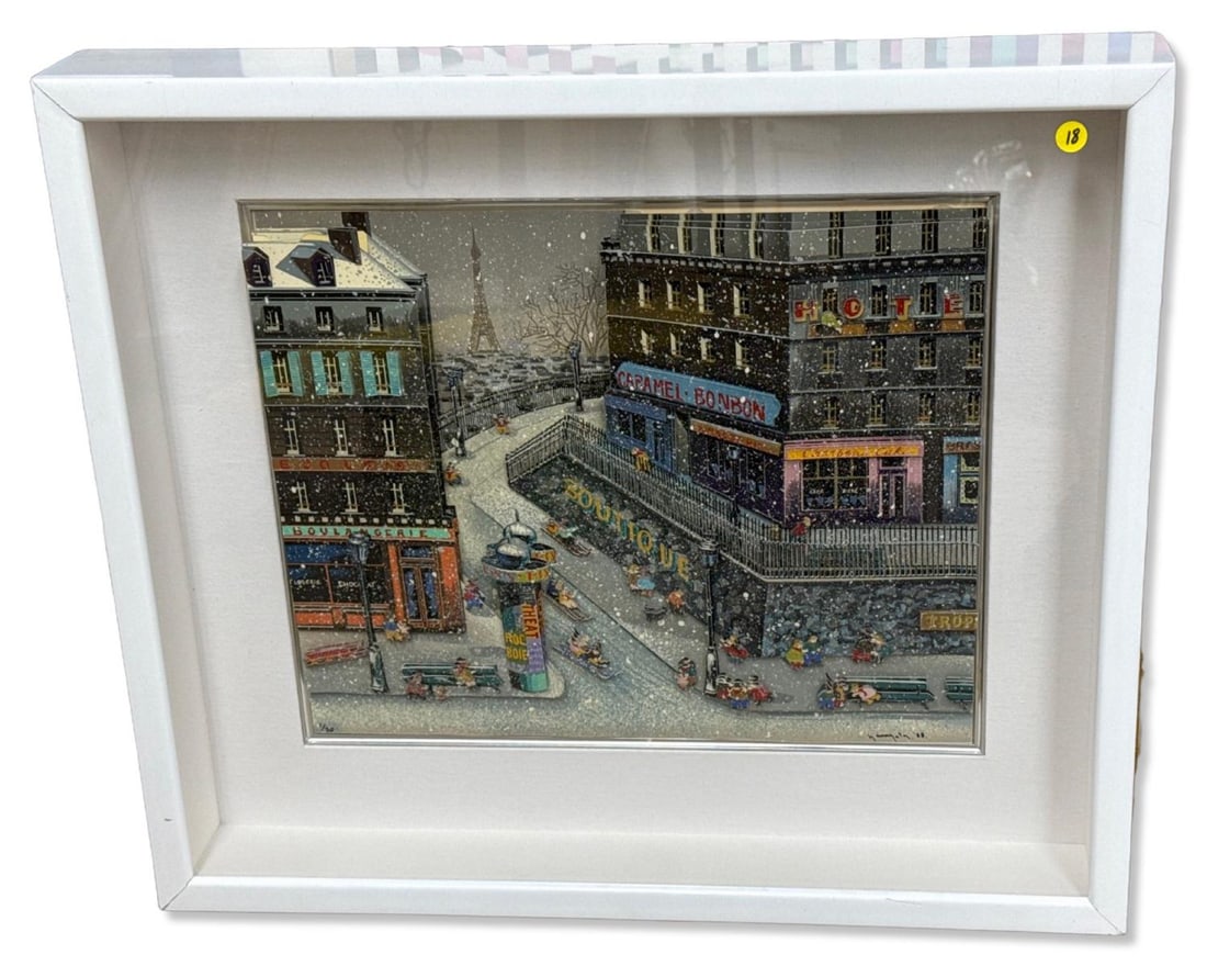 Signed Hiro Yamagata (Japanese, b. 1948) The Hills 3D Framed Paper Sculpture (1 of 5)