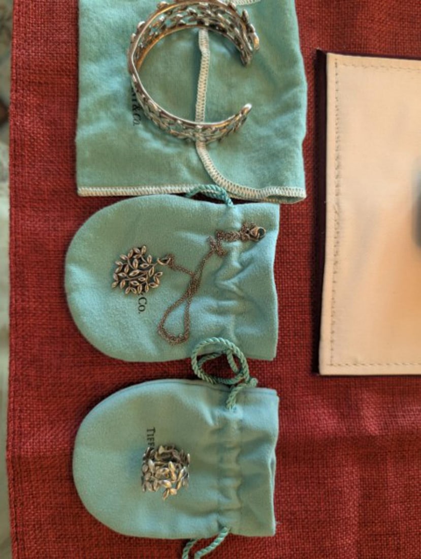 Authentic Tiffany & Co. Sterling Silver Botanical Leaf Collection ? Matching 3-Piece Set (1 of 8)