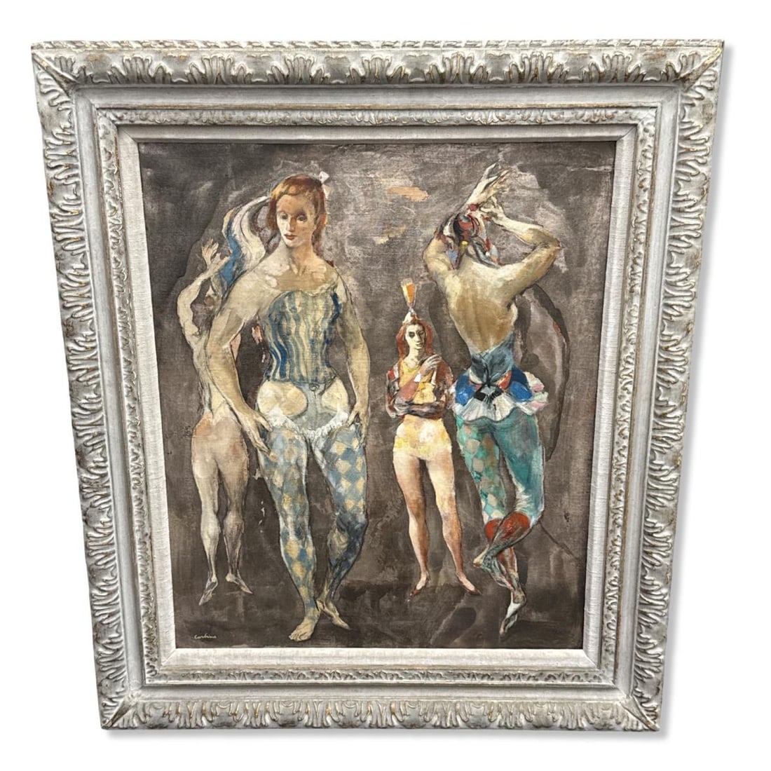 Signed Jon Corbino (Italian, 1905-1964) Oil Painting on Canvas of Several Dancers: Signed Jon Corbino (Italian, 1905-1964) Oil Painting on Canvas of Several Dancers. Signed lower left, H: 31 1/4" x W: 27 1/4"