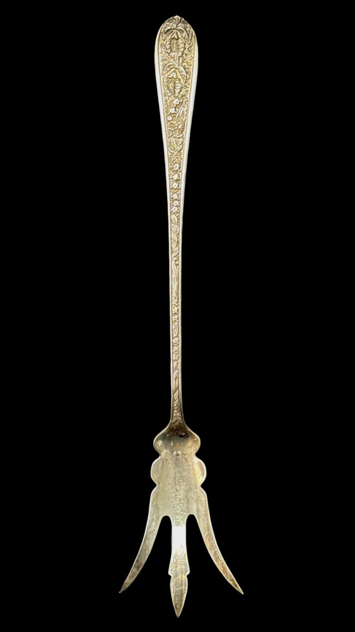 Stieff Sterling Silver Corsage Large Lettuce Serving Fork (1 of 3)
