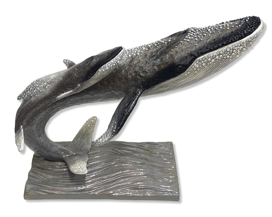 Jay Strongwater Finn Whale & Calf Centerpiece Sculpture (1 of 5)