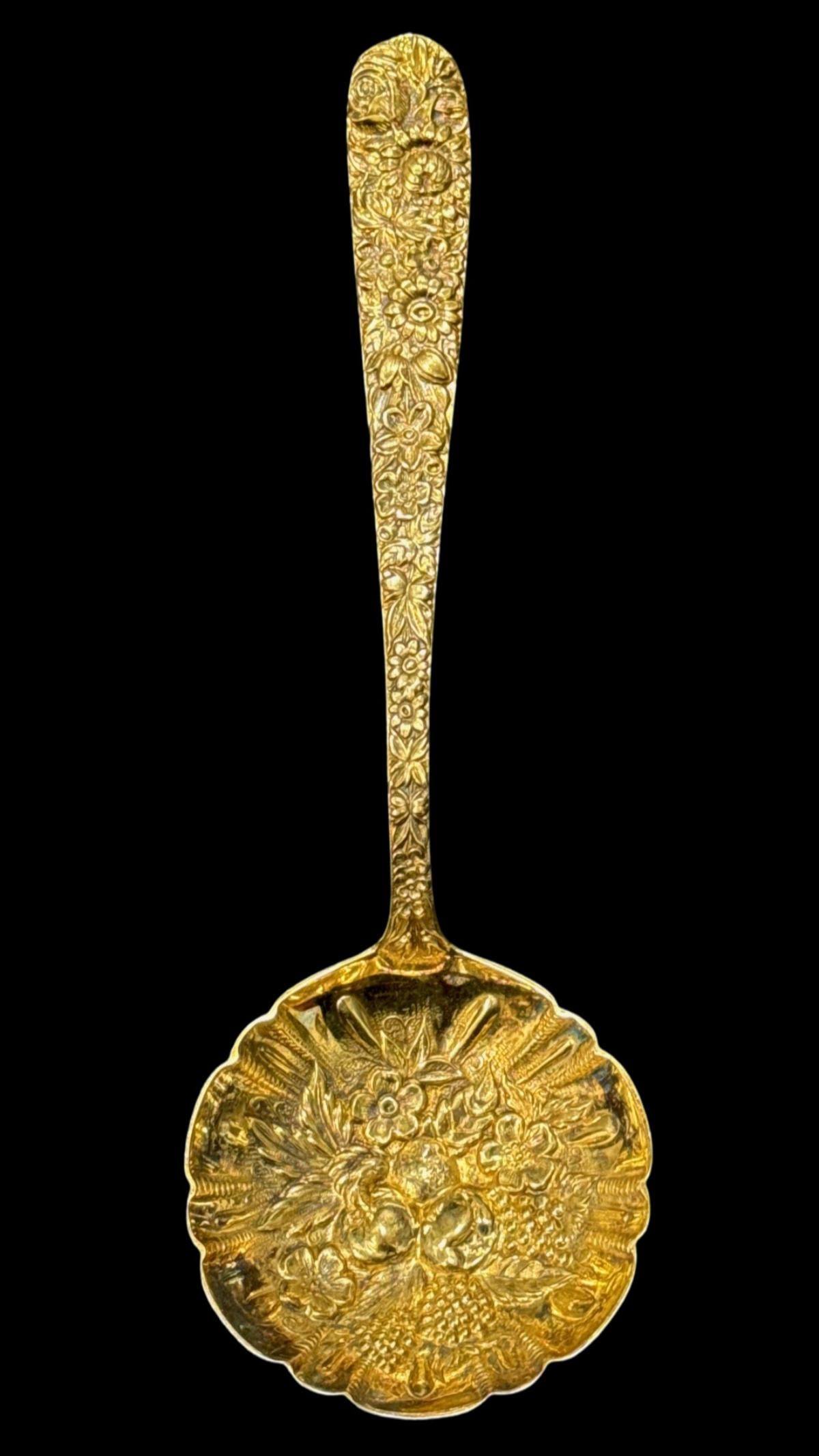 S. Kirk & Son Sterling Silver Goldwashed Shell Berry Spoon (1 of 4)