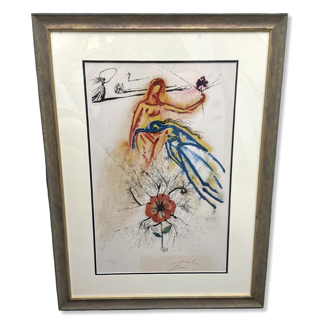Signed Salvador Dali (Spanish, 1904-1989) The Dreams of Alice Lithograph in Color (1 of 4)