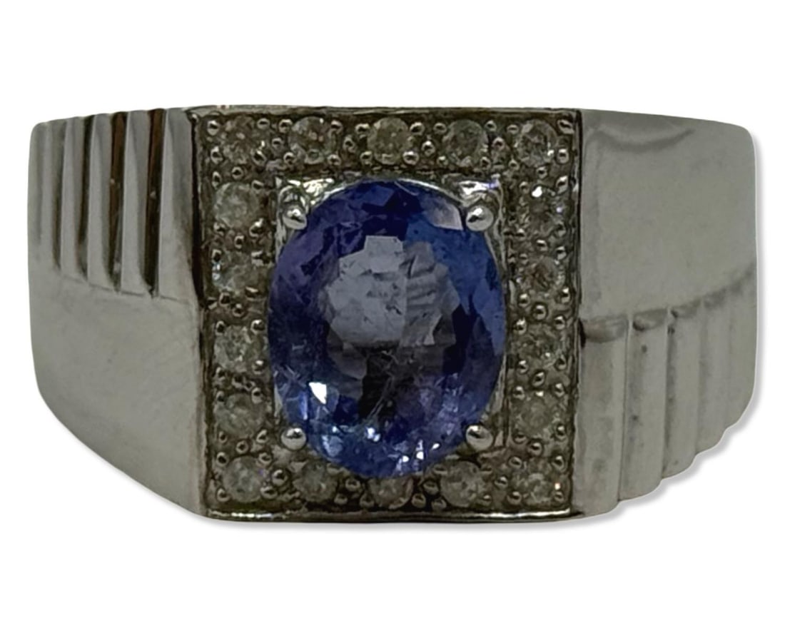 10kt WG, 2.75ct Tanzanite, & 0.25ct Diamond Ring (1 of 4)