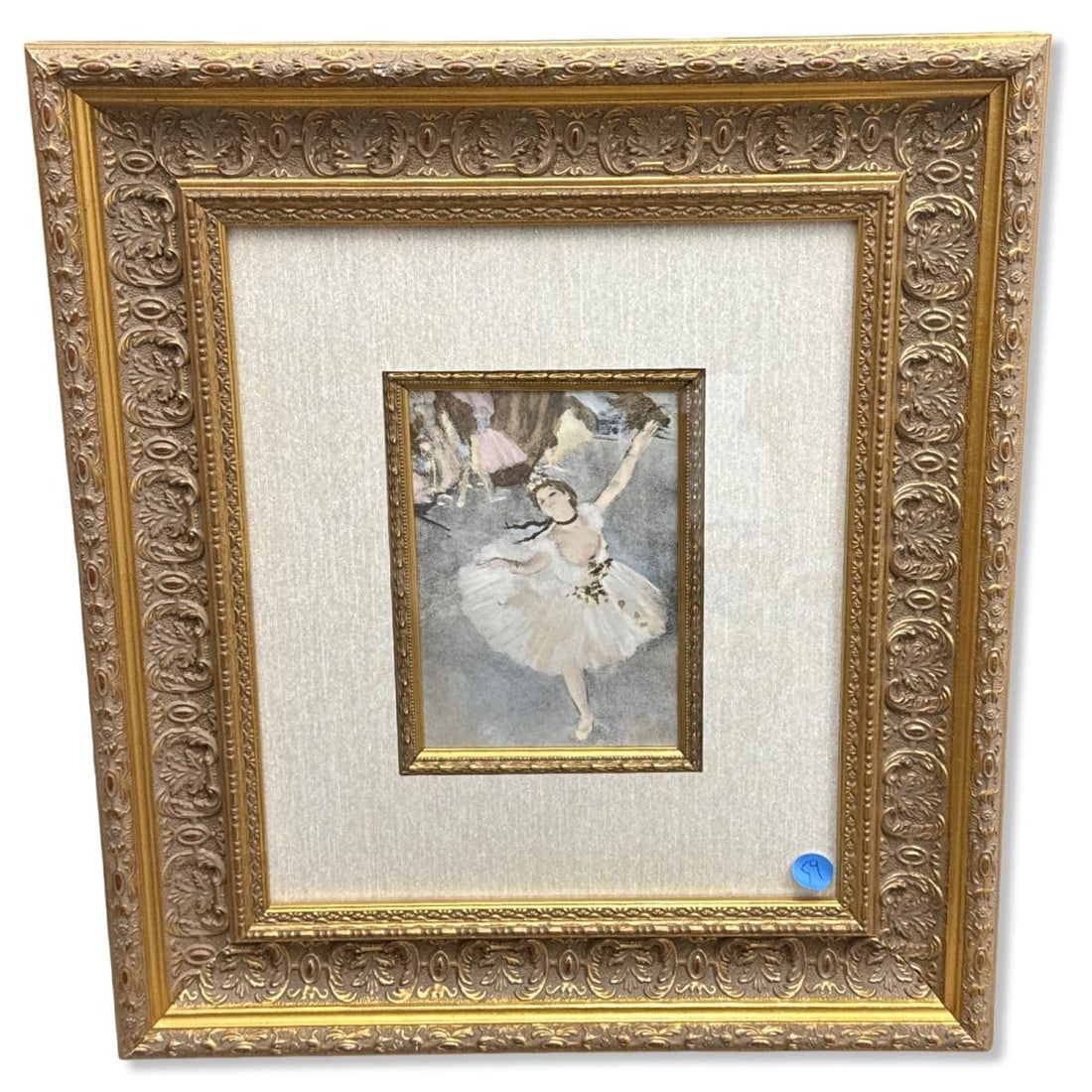 Edgar Degas (French, 1834-1917) Lithograph in Color on Wove Paper: Edgar Degas (French, 1834-1917) Lithograph in Color on Wove Paper H: 17 5/8" x W: 15 3/4". Includes COA & original purchase invoice of $1,337.45