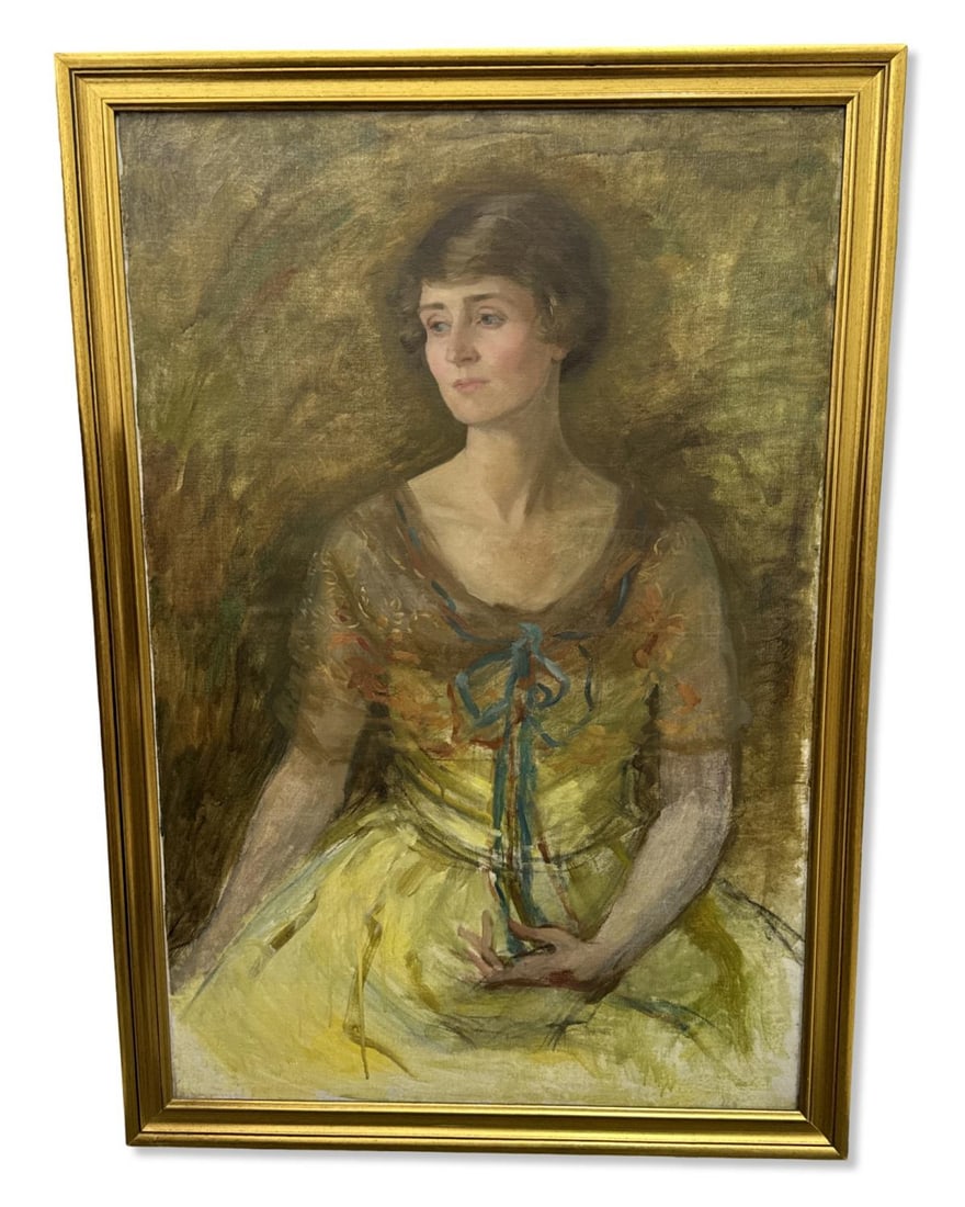 Lucy Walpole (English, 1893-1979) Oil Painting on Canvas of a Woman (1 of 2)