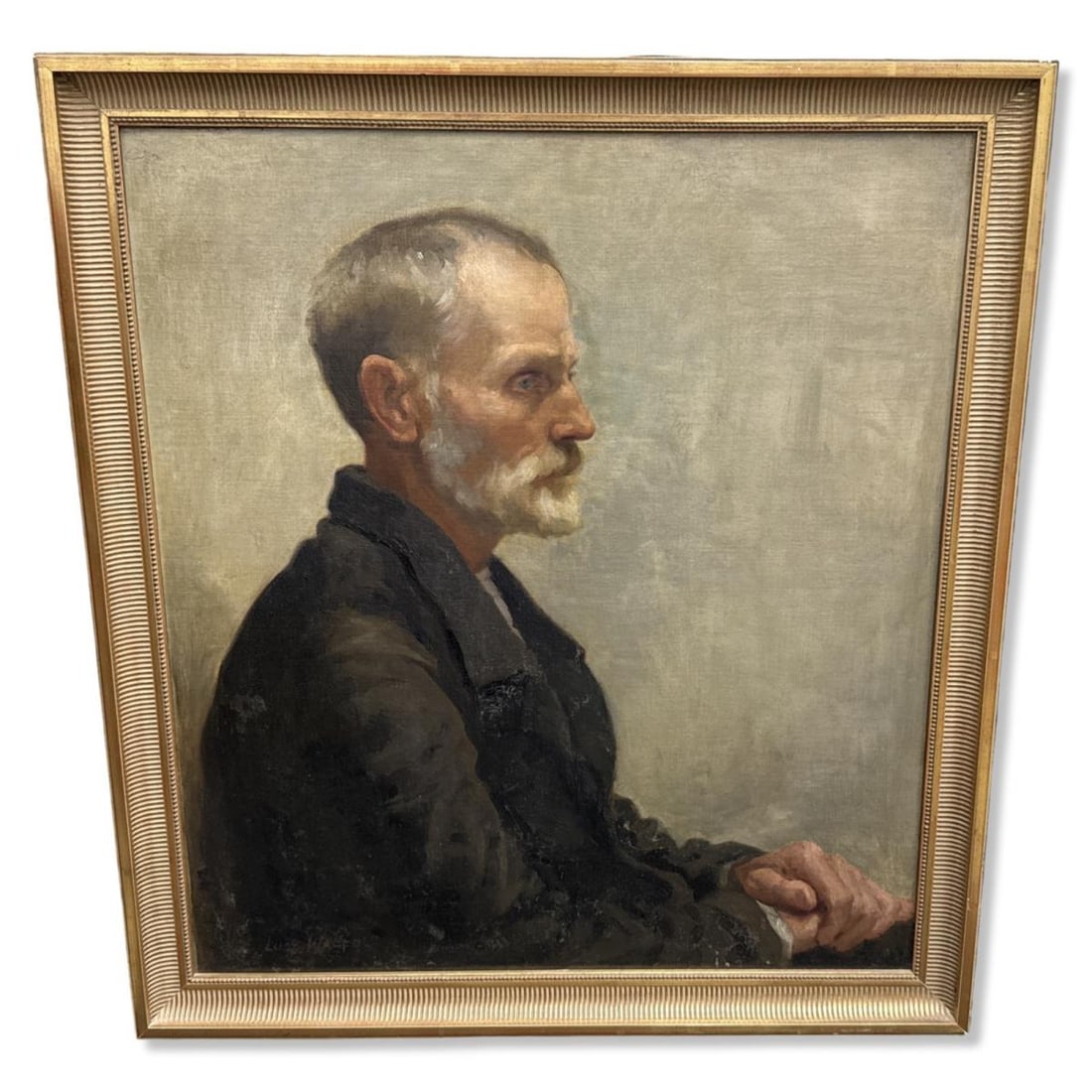 Lucy Walpole (English, 1893-1979) Oil Painting on Canvas of an Old Man: Lucy Walpole (English, 1893-1979) Oil Painting on Canvas of an Old Man H: 31 1/4" x W: 28 1/4"