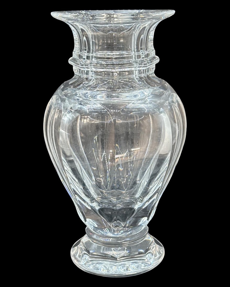 Baccarat Clear Crystal Harcourt Large Baluster Vase: Baccarat Clear Crystal Harcourt Large Baluster Vase H: 12 1/2" x W: 7 1/4"