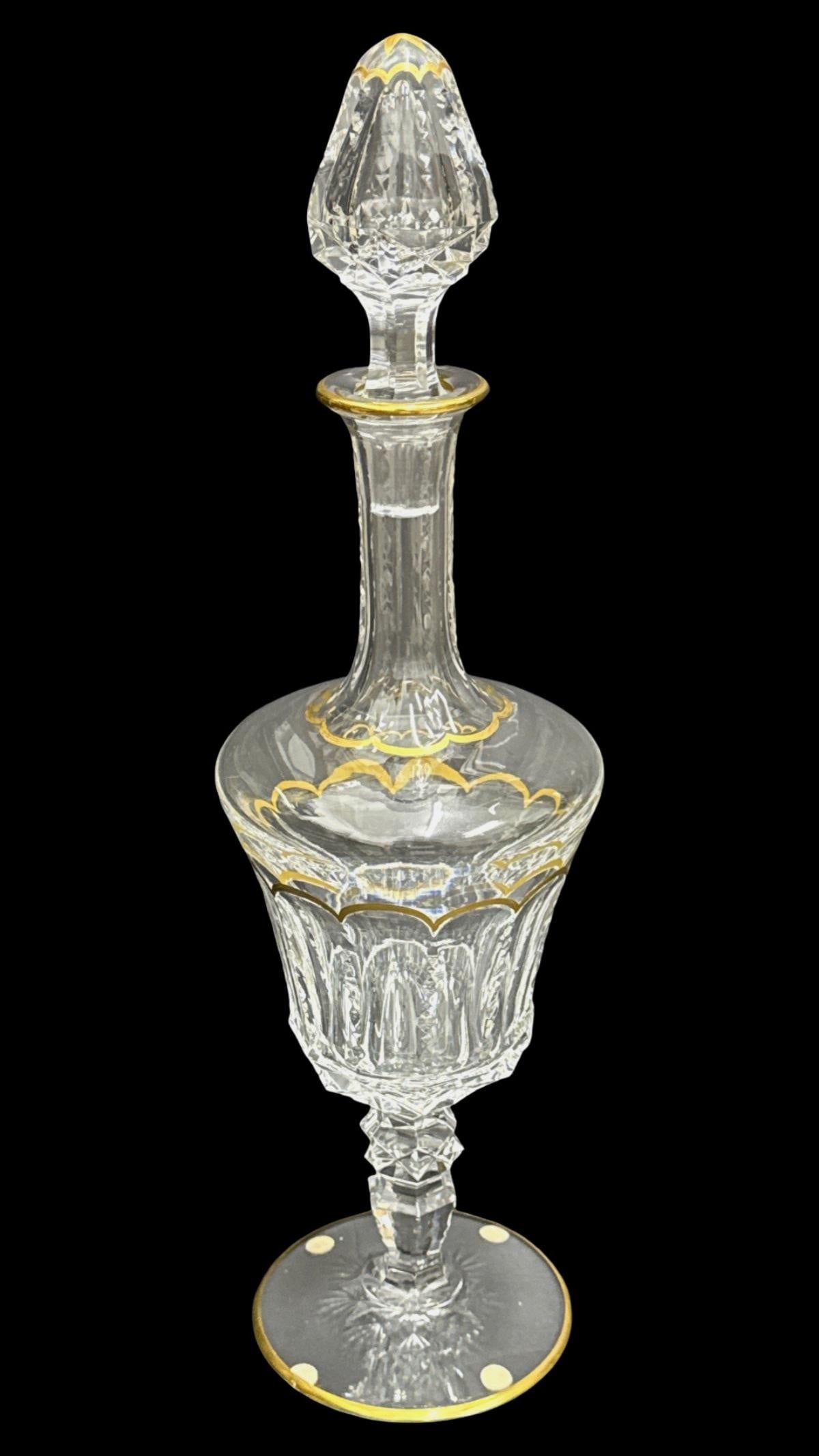 St. Louis Cut Crystal Excellence Pattern Wine Decanter with Stopper (1 of 4)