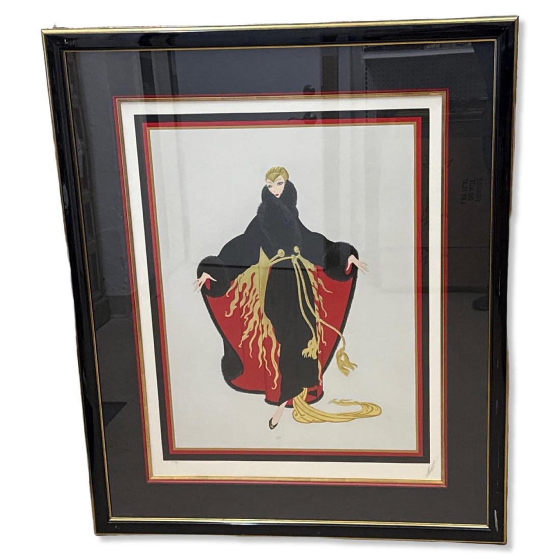 Signed Romain De Tirtoff Erte (Russian/French,1892-1990) Faubourg St. Honore Serigraph in Color (1 of 5)
