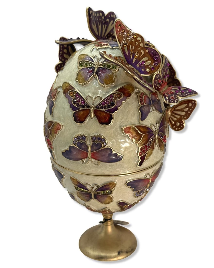 Jay Strongwater Sunset Butterfly Egg Object - 2