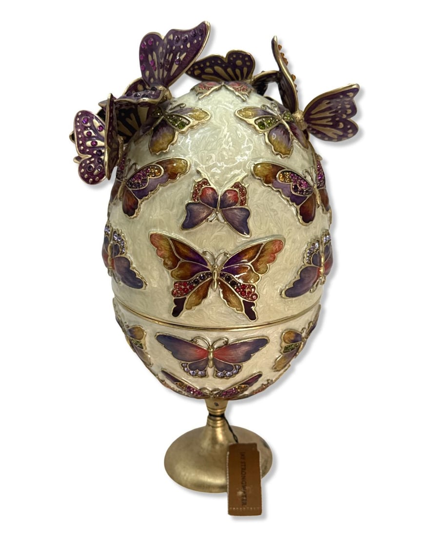 Jay Strongwater Sunset Butterfly Egg Object - 3
