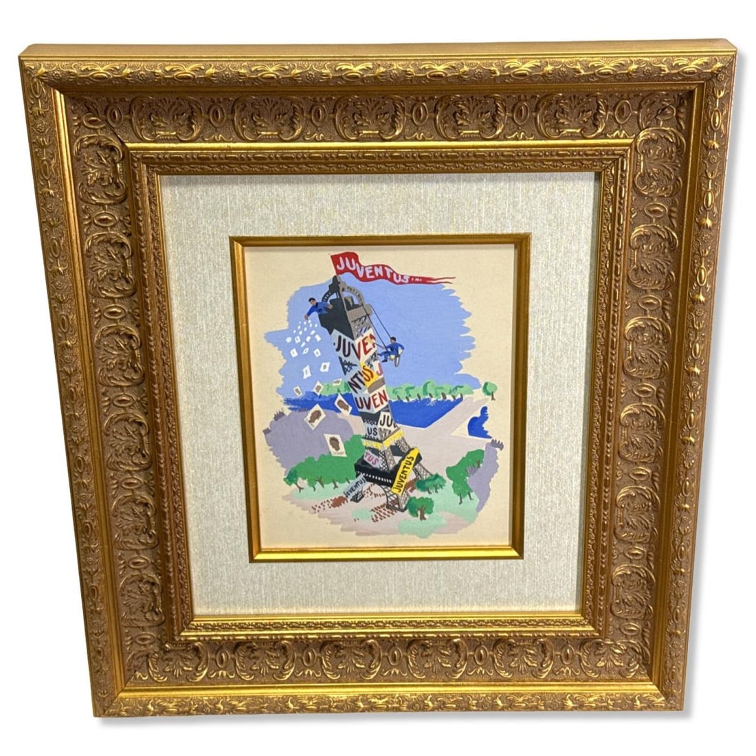 Maurice Pineau (French, 1895-1973) Original Gouache Painting Juventus: Maurice Pineau (French, 1895-1973) Original Gouache Painting Juventus H: 17 5/8" x W: 15 7/8"