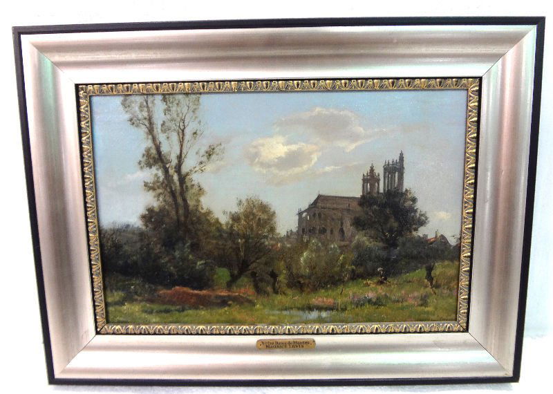 Maurice Levis (French 1860 - 1940) Oil Ptg. on Canvas: Maurice Levis (French 1860 - 1940) Oil Painting on Canvas, Notre Dame demantes. Measures - 10" high x 15 1/4" wide, frame - 2 3/4". For Domestic or International Shipping Quotes Please Feel Call Ryan