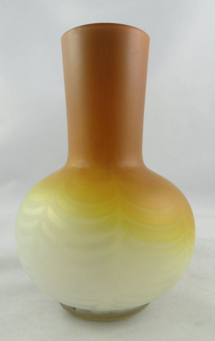 Thomas Webb Art Glass Vase: Thomas Webb Art Glass Vase. Measures - 5" high x 3 1/2" diameter.