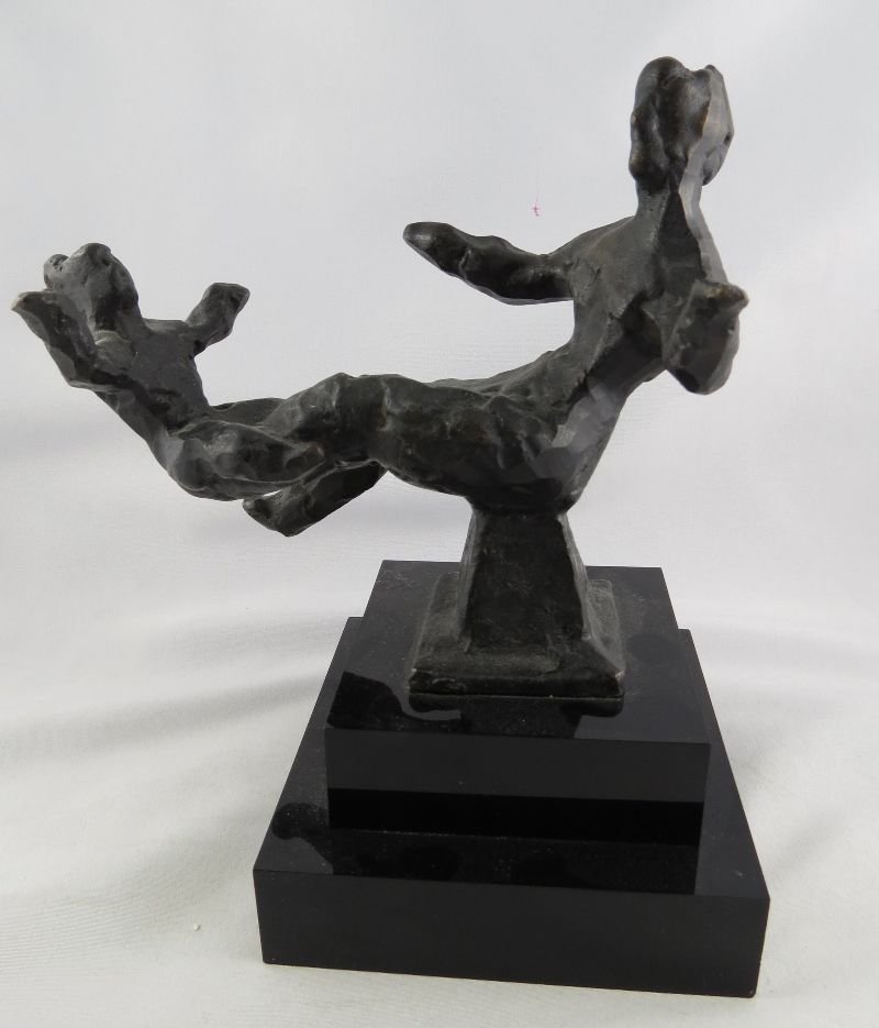 Chaim Gross Bronze Figure: Chaim Gross Bronze Figure. Depicting a mother playing with a child. Measures - 7 1/2" high x 6" wide.
