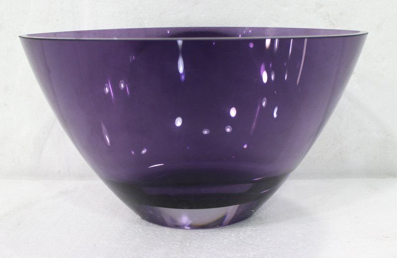Kosta Boda Contemporary Crystal Vase: Kosta Boda Contemporary Crystal Vase, in deep violet.