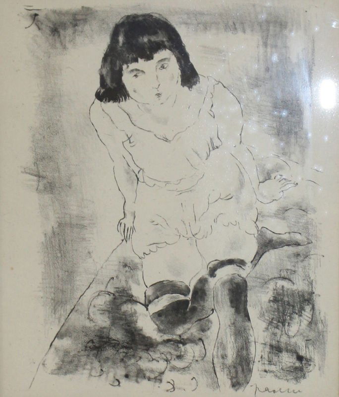 Jules Pascin (French 1885-1950) Original Painting of a: Jules Pascin (French 1885-1950) Original Painting of a Woman. Measures - 10 1/4" high x 8 3/4" wide.