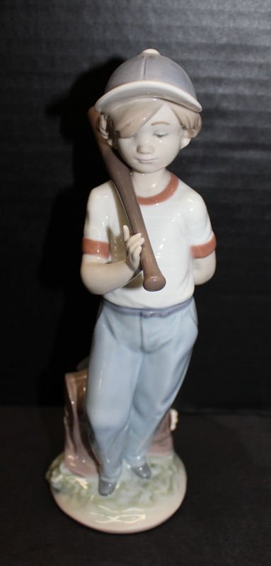 Lladro Spain Baseball Boy: Lladro Spain Baseball Boy. Measures - 8 1/2" high #7610.