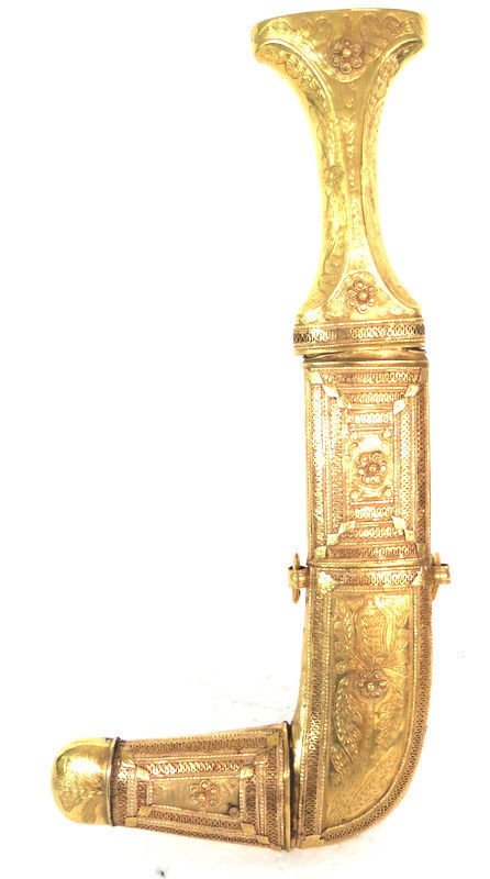 Rare 22Kt YG Middle Eastern Imperial Dagger: Rare 22Kt YG Middle Eastern Imperial Dagger. Measures - 10" long.