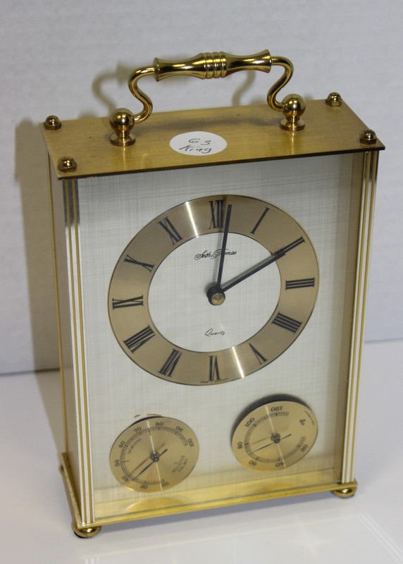 Seth Thomas German Weatherset Model 272 Clock: Seth Thomas German Weatherset Model 272 Clock. Measures - 8 1/2" high.