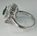 Contemporary Platinum, Diamond & Colombian Emerald Ring - 3