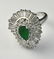 Contemporary Platinum, Diamond & Colombian Emerald Ring - 2