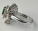 Contemporary Platinum, Diamond & Colombian Emerald Ring - 3
