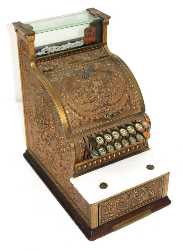 1920's National Candy Store Cash Register: 1920's National Candy Store Cash Register. Measures - 17" high x 16 1/2" long x 10" wide.