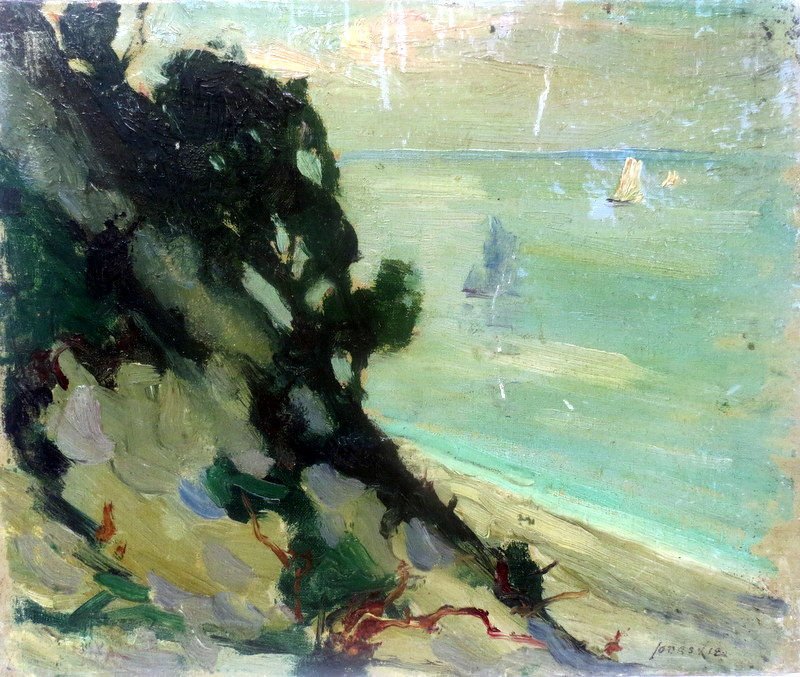 Jonas Lie (American/Norwegian 1880-1940) Oil on Board: Jonas Lie (American/Norwegian 1880-1940) Oil on Board. Signed lower right, unframed. Measures - 10" high x 12" wide.