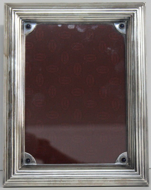 Cartier Spain 3 1/4" X 5" Picture Frame: Cartier Spain 3 1/4" X 5" Picture Frame. Signed Cartier & Signed Spain. With Lapis. Measures - 7" high x 5 1/2" wide.