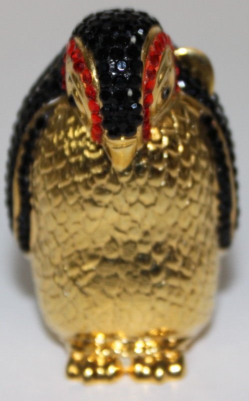 Judith Leiber Penguin Pill Box: Judith Leiber Penguin Pill Box. Measures - 2" long.