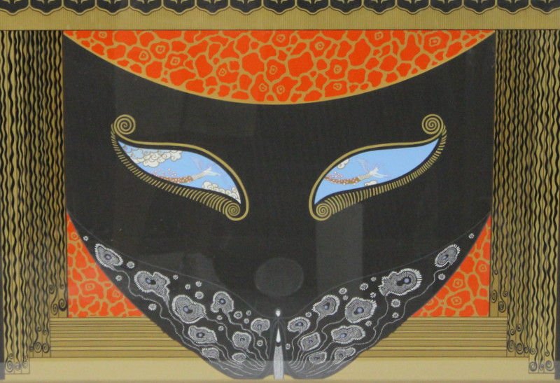 Erte "Eyes of Love" Ltd. Edition Serigraph: Erte "Eyes of Love" Ltd. Edition Serigraph. Numbered 281/300. Measures - 24" high x 36" wide, unframed.