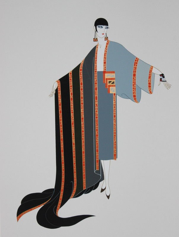 Erte "Michelle" Ltd. Edition Serigraph: Erte "Michelle" Ltd. Edition Serigraph. Pencil signed & numbered. 136/300. Measures - 25" x 17 3/4". Unframed.