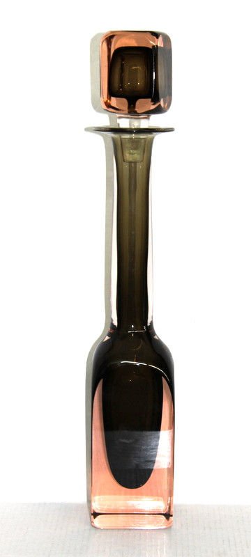 Massive Murano Art Glass Decanter: Massive Murano Art Glass Decanter. Measures - 22" high x 3 5/8" wide.