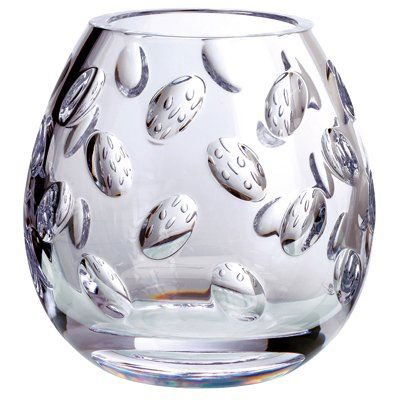 Christofle Crystal "Cluny" Vase: Christofle Crystal "Cluny" Vase. Measures - 6" high x 6" diameter.