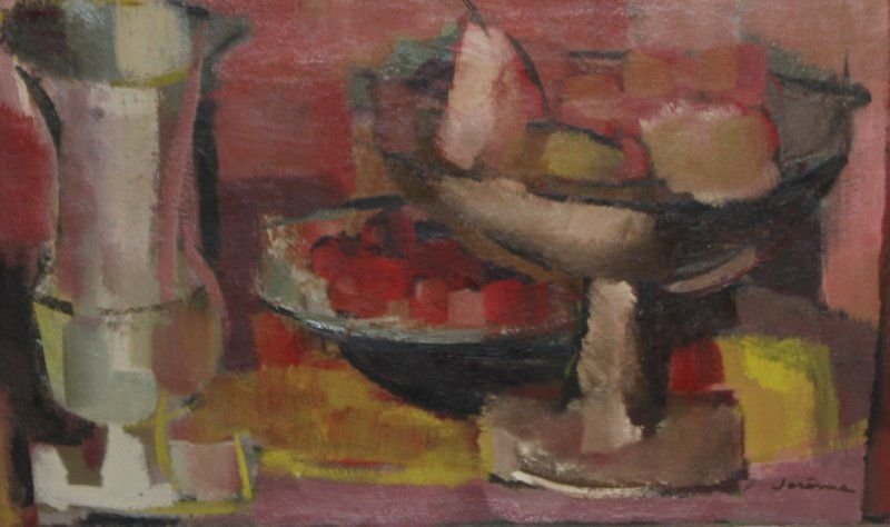 Jerome Pierre (French b.1905): Jerome Pierre (French b.1905) Framed oil on canvas, signed lower right. Measures - 15" x 24 1/8" + 6" frame.