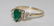 Contemporary 14Kt YG, Colombian Emerald & Diamond Ring