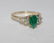 Contemporary 14Kt YG, Colombian Emerald & Diamond Ring - 4