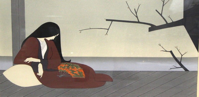 Will Barnet (American b.1911) Madame Butterfly: Will Barnet (American b.1911) Madame Butterfly Serigraph. Numbered 148/300. Measures - 19" high x 33 1/2" long + 4" frame.