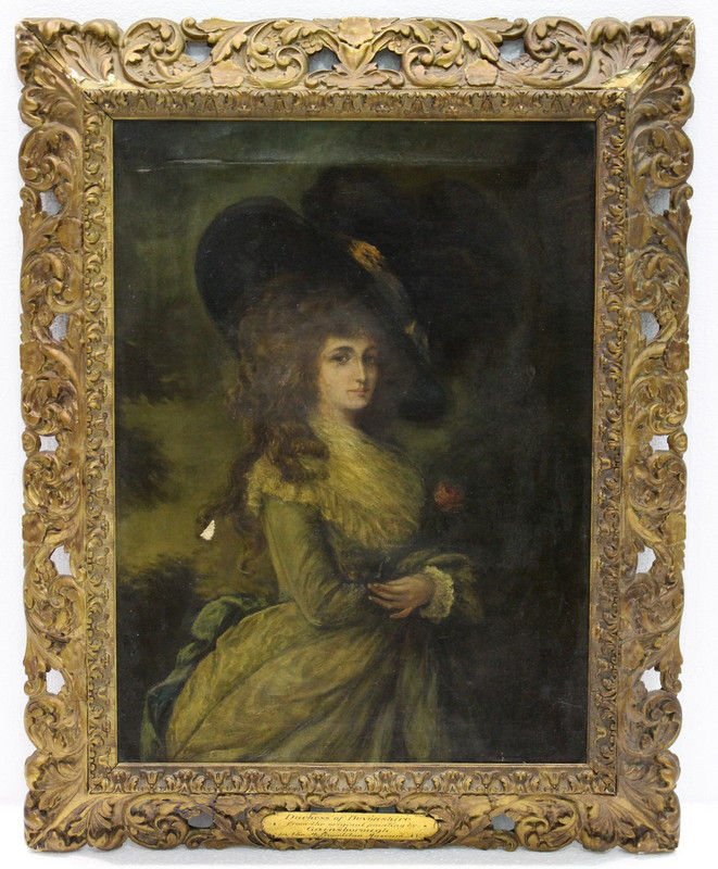 Attributed to Thomas Gainsborough (British 1727-1788): Attributed to Thomas Gainsborough (British 1727-1788). Oil Painting on Canvas. Measures - 18 1/8" wide x 24 1/4" high + 3 1/2" frame.