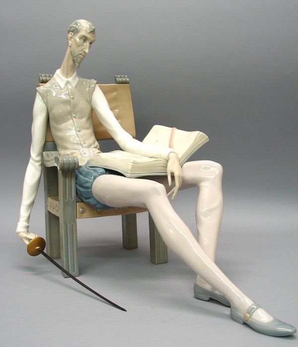 Lladro "Don Quixote" Model 01001030: Lladro "Don Quixote" Model 01001030. Issued in 1970. Base included. Measures - 15 3/4" x 19".