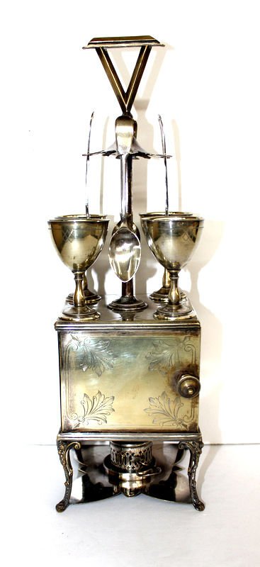 Vintage English Silver Plated Egg Warmer: Vintage English Silver Plated Egg Warmer. Measures - 14 1/2" high x 4 1/4" wide.