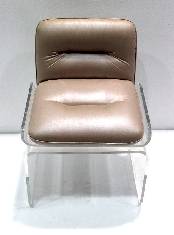 Vintage Lucite Vanity Chair: Vintage Lucite Vanity Chair.