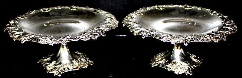 Exquisite Pair of Tiffany Compotes w/ Piercings & (1 of 5)
