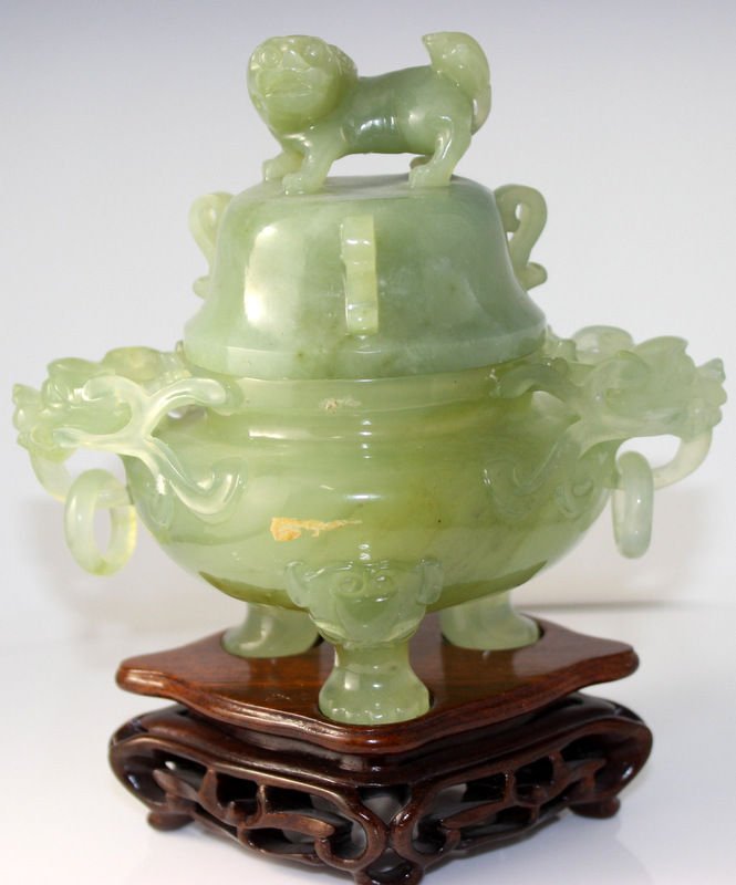 Chinese Serpentine Jade Censer (1 of 4)
