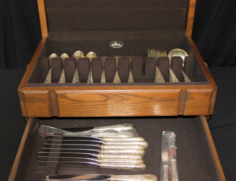 63 Pc. Kirk & Son "Old Maryland" Sterling Flatware Set (1 of 5)