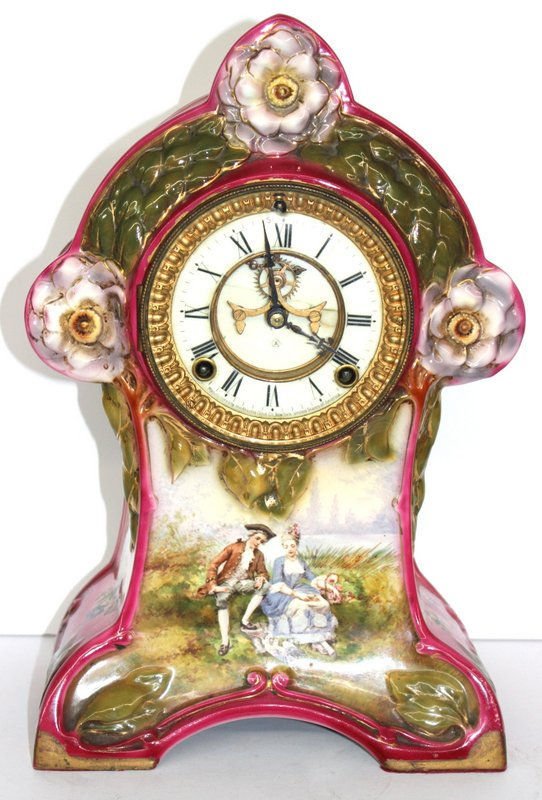 Royal Bonn Ansonia Porcelain Mantle Clock (1 of 6)