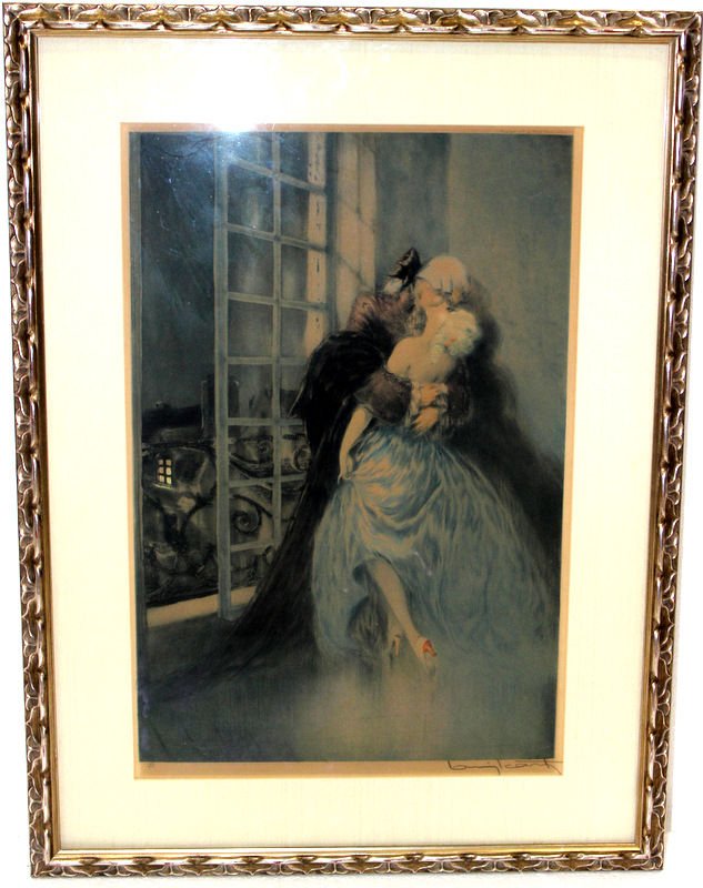 Louis Icart (French 1888-1950) "Couple Kissing" (1 of 6)